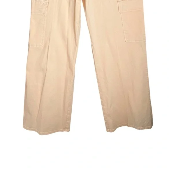 New Hudson Rosalie High Rise Wide Leg Cargo Ankle Pant 28 Bleached Sand - Picture 5 of 13